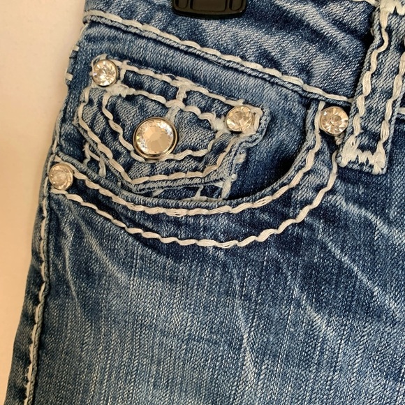 Y2K LA Idol Jean Denim Shorts Bermuda Juniors - Picture 4 of 4